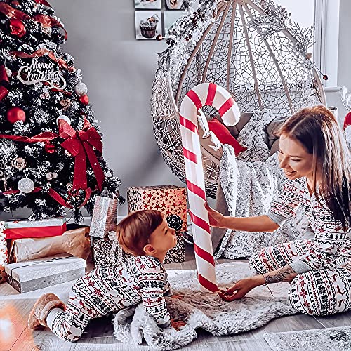 kungfu Mall 3PCS 90CM Bastones de Caramelo inflables Novedad Gigante Candy Cane Stick Inflable para la decoración de Navidad
