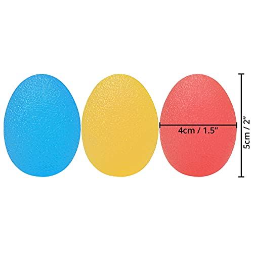 Kurtzy Pelotas Antiestres Terapia Mano TPE con 3 Niveles de Resistencia (Pack de 3) Bolas Mano Alivio del Estrés, Masaje y Fortalecimiento – Puntos Gatillo Miofasciales – Suave, Mediano y Firme