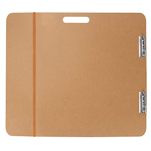 Kurtzy Tablero de Dibujo Grande para Artistas 66 x 58,3 cm - Tablero Madera Portátil con Asa y Dos Pinzas Sujeta Papeles – Pintar, Bocetos y Dibujos – Estudio, Clases de Arte y Oficinas
