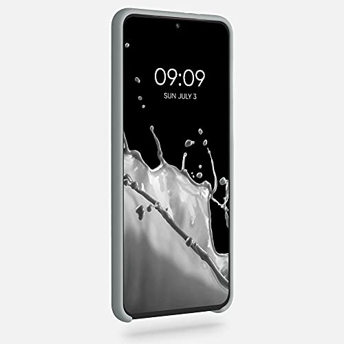 kwmobile Carcasa Compatible con Samsung Galaxy S21 Plus - Funda de Silicona para móvil - Cover Trasero en Gris Claro Mate