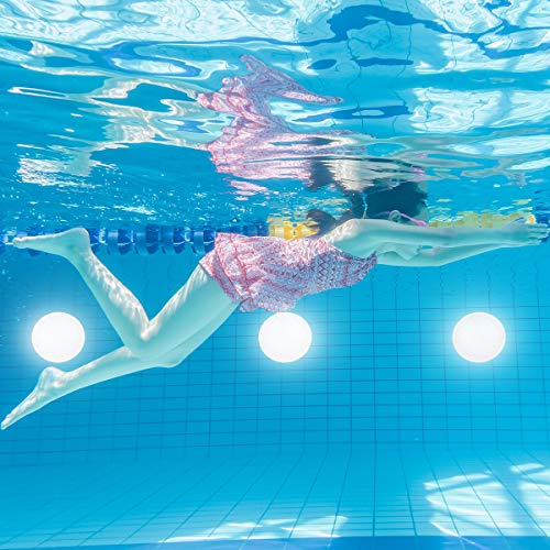 KWODE Luz de piscina, 36W PAR 56 LED Lámpara de luz subacuática para piscina, Luz blanca impermeable para estanque de piscina interior al aire libre, 6000K DC 12V