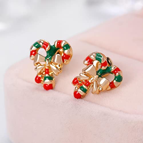 KXXK Pendientes de Navidad Pendientes de Navidad Moda Muletas Pendientes