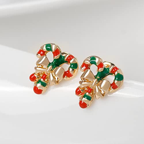 KXXK Pendientes de Navidad Pendientes de Navidad Moda Muletas Pendientes