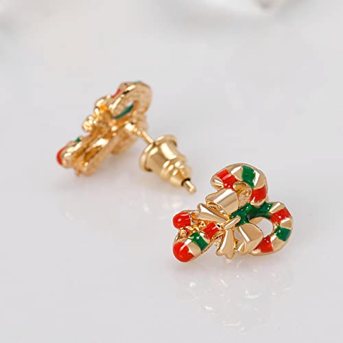 KXXK Pendientes de Navidad Pendientes de Navidad Moda Muletas Pendientes