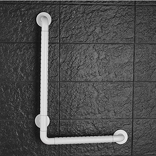 L Tipo Acero Inoxidable Antideslizante Barrera Barandilla de Baño Barandilla Incapacitados Para Personas Mayores Caja Fuerte ( Color : Blanco , Tamaño : 60*40cm )
