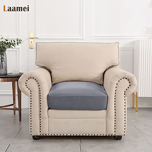 laamei Funda para Asientos de Sofá Elástica Protector de Cojín de Asiento Universal Fundas de Cojín para Sofá(Gris Claro，Tamaño ampliado: 1 Asiento)