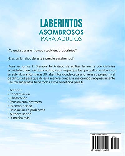 Laberintos Asombrosos Para Adultos: Pasatiempos entretenidos para jugar en casa. Laberintos grandes y con distintas dificultades.