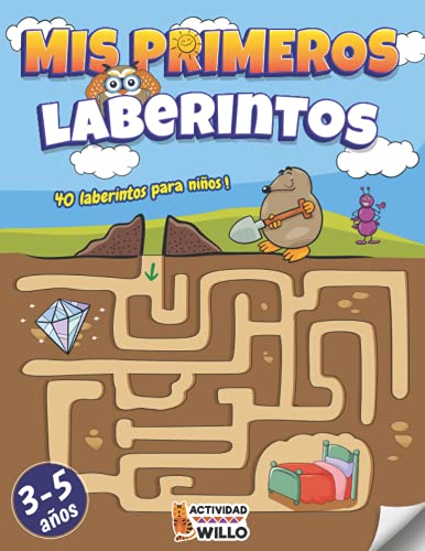 Laberintos para niños 3-5 años: Rompecabezas niños 3,4,5 años educativos | Libro de actividades juegos de logica educativos | Aprendo en casa puzzles