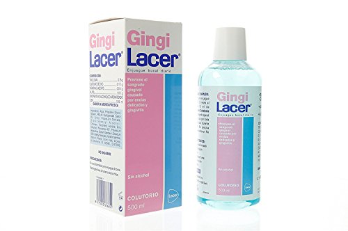 LACER Gingilacer Colutorio, Negro, Menta Fresca, 500 ml