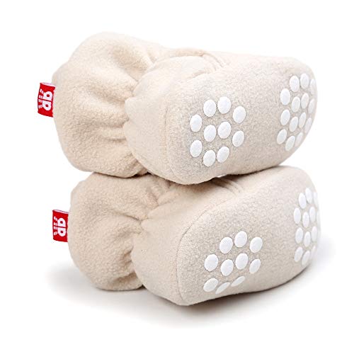 Lacofia Zapatos de calcetín de bebé Invierno Botas Antideslizantes de Suela Blanda para bebé niño o niña Beige 0-6 Meses