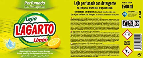 Lagarto - Lejía perfumada y detergente - Frescor limón - 1500 ml