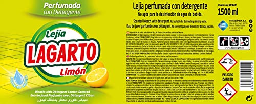 Lagarto - Lejía perfumada y detergente - Frescor limón - 1500 ml