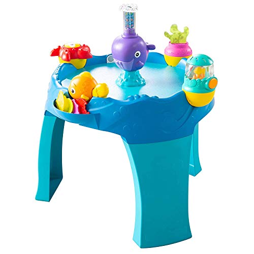 LAMAZE L27192 3 en 1 centro de aertividad, actividad sensorial, mesa de juego para niños con luces y sonidos, juguetes de aprendizaje para niña y bebé, adecuado para 6 meses, 1, 2, 3 años