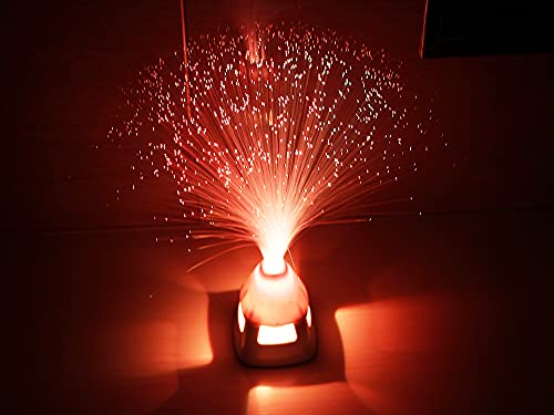 Lámpara de fibra óptica Altavoz inalámbrico con control remoto Luz de noche LED Luz de humor Cambio de color Construido en batería recargable