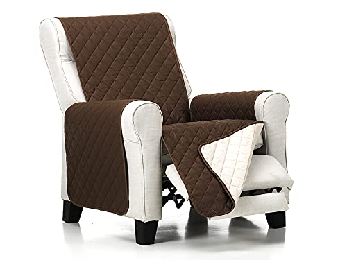 Lanovenanube - Funda sillón Acolchado - Práctica - 1 Plaza - Color Marrón C03