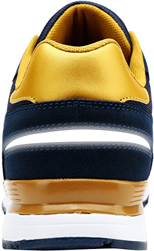LARNMERN Zapatos de Seguridad Hombre Mujer con Puntera de Acero Zapatilla, Antideslizante ESD Comodos Calzado de Trabajo Industrial (Azul 42 EU)