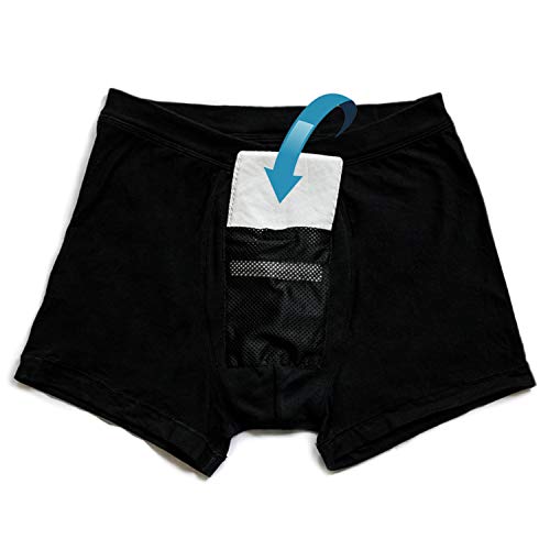 laulas Sureshorts Incontinencia - Corta Hombres - Ropa interior para la incontinencia y la debilidad de la vejiga en los hombres - Extremo, M, Negro