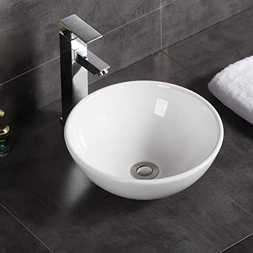Lavabo de cerámica redondo, moderno, para baño, 320 x 320 x 130 mm