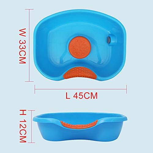 Lavabo de Champú en La Cama, Lavacabezas Bandejas Lavar con Tubería de Agua para Pacientes de Edad Avanzada y Mujeres Embarazadas, con Partículas de Masaje para Cabeza y Cuello