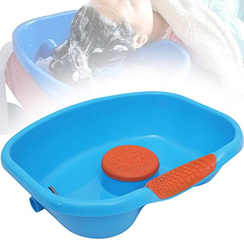 Lavabo de Champú en La Cama, Lavacabezas Bandejas Lavar con Tubería de Agua para Pacientes de Edad Avanzada y Mujeres Embarazadas, con Partículas de Masaje para Cabeza y Cuello