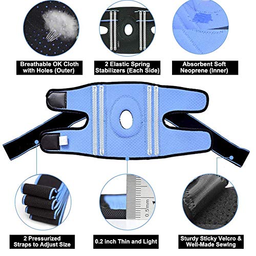 Lazzon Rodilleras Rotuliana de Neopreno, Menisco y Ligamentos Deportivas Ajustable para Ciclismo, Correr, Voleibol, fútbol, Baloncesto (Una talla, Verde (2PCS))