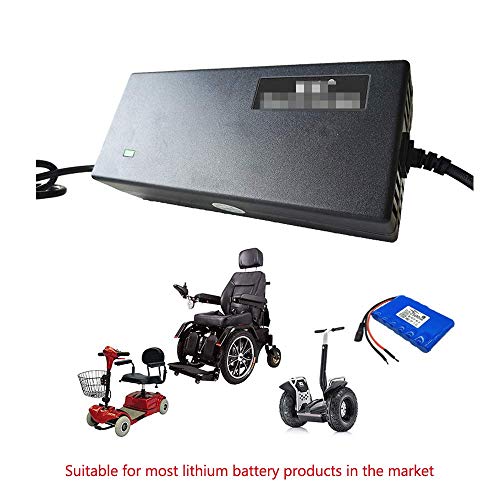L.BAN Cargador de Scooter eléctrico, Adaptador de Corriente de 54,6 V, 2 A 3 A 4 A 5 A Opcional, protección contra sobretensión, Apagado automático, Enchufe de aviación predeterminado, Enchufe per