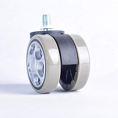 LBBZJM Castor Ruedas en Movimiento de Repuesto de 60 mm Silla de Oficina Caster Ruedas giratorias Ruedas giratorias Muebles de ricino Rueda Ruedas M10 Ruedas 5 × Tranquilo for Pisos Duros