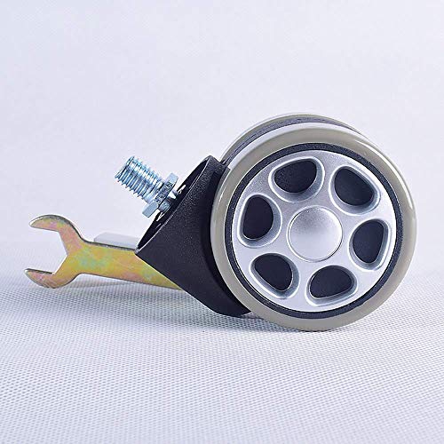 LBBZJM Castor Ruedas en Movimiento de Repuesto de 60 mm Silla de Oficina Caster Ruedas giratorias Ruedas giratorias Muebles de ricino Rueda Ruedas M10 Ruedas 5 × Tranquilo for Pisos Duros