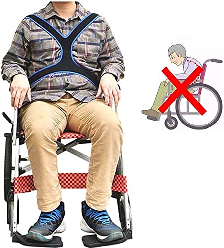 LDXHWOD Cinturón de Seguridad para Silla de Ruedas, Cinturón de sujeción Fijo elástico Antideslizante y antivuelco, Evita Que los Pacientes discapacitados y los Ancianos se deslicen hacia adelante