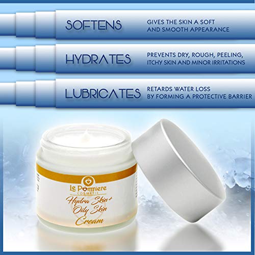 Le Pommiere crema hidratante facial 50ml piel grasa, mixta y acnéica. Controla el exceso de grasa en rostro Adolescentes, jóvenes y adultos. Hombre y mujer