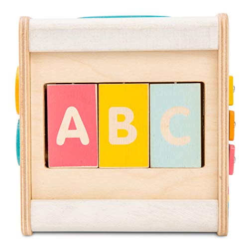 Le Toy Van - Juego Petilou cubo de madera | Cubo de actividades multisensorial | Recomendado para niños y niñas - A partir de +12 meses