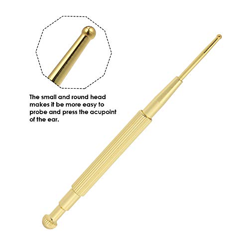 Lebeaut Sonda de latón Punta de acupuntura Sonda de masaje Detección auricular Pluma Palillo Herramienta de cuidado de la salud