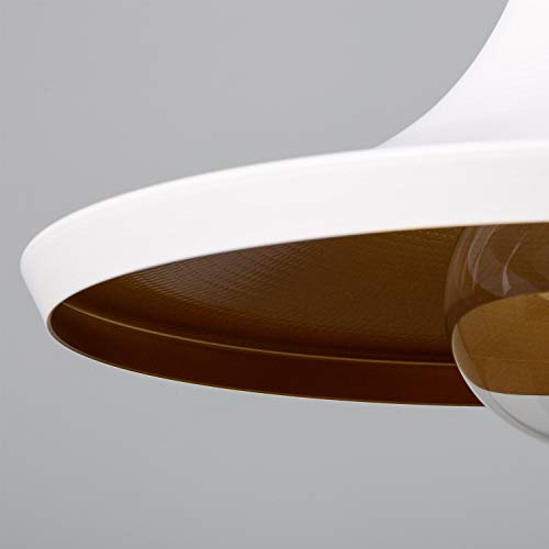 LEDKIA LIGHTING Lámpara Colgante Presley Ø350x180x1555 mm Blanco E27 Casquillo Gordo Aluminio Decoración Salón, Habitación, Dormitorio