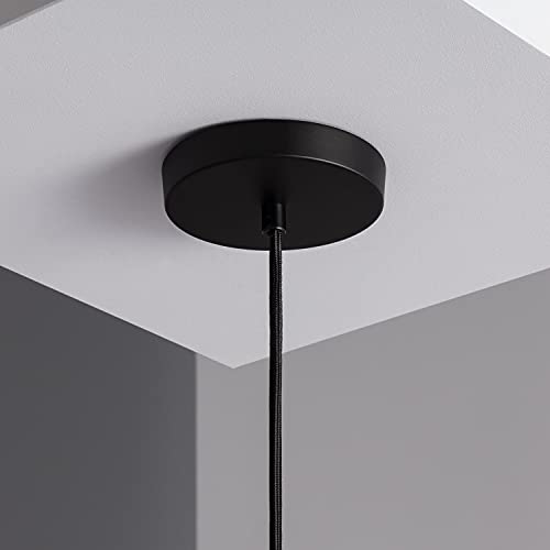 LEDKIA LIGHTING Lámpara Colgante Presley Ø350x180x1555 mm Blanco E27 Casquillo Gordo Aluminio Decoración Salón, Habitación, Dormitorio