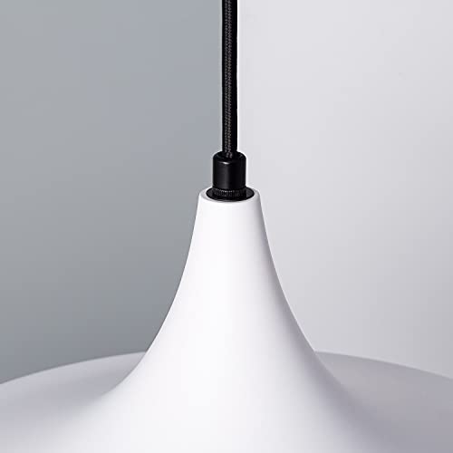 LEDKIA LIGHTING Lámpara Colgante Presley Ø350x180x1555 mm Blanco E27 Casquillo Gordo Aluminio Decoración Salón, Habitación, Dormitorio