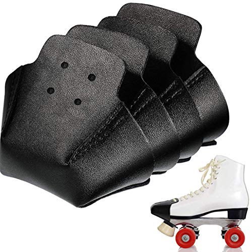 lefeindgdi Protectores de punta, 1 funda de piel sintética con 4 agujeros para accesorios de repuesto para patín de rodillos, 1 pieza