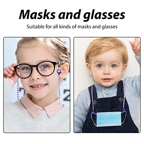 Leikedun PACK 3 Cordones para gafas de niños de colores, Sujeta mascarillas niños con mosquetones Cuelga mascarillas infantil Cadena mascarilla niño