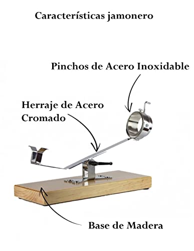 LEPANTO Soporte Jamonero Future Basculante Giratorio Base de Madera Color Nogal para Jamones y Paletillas.