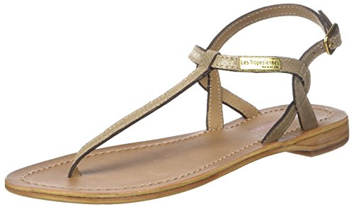 Les Tropéziennes par M. Belarbi Billy, Sandalias con Correa de Tobillo Mujer, Dorado (Or Irise), 41 EU