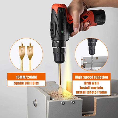 Letton Kit de herramientas con taladro inalámbrico de 16.8 V, 60 accesorios Juego de herramientas de kit de reparación inalámbrico para el hogar