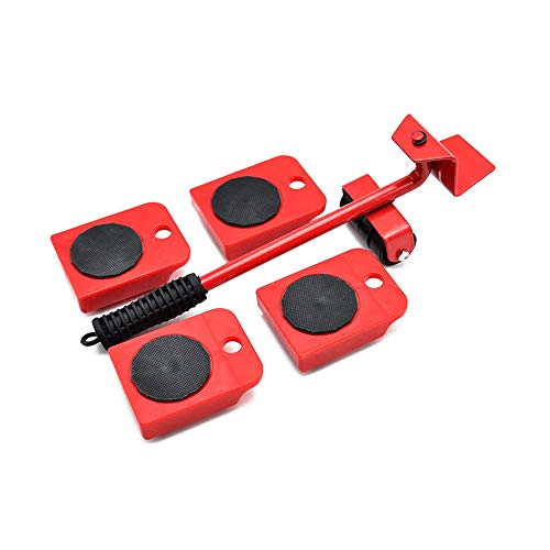 Levantador de muebles con 4 deslizadores móviles, juego de rodillos para muebles, herramientas de movimiento pesadas máximo para 150 kg, almohadillas giratorias de 360 grados