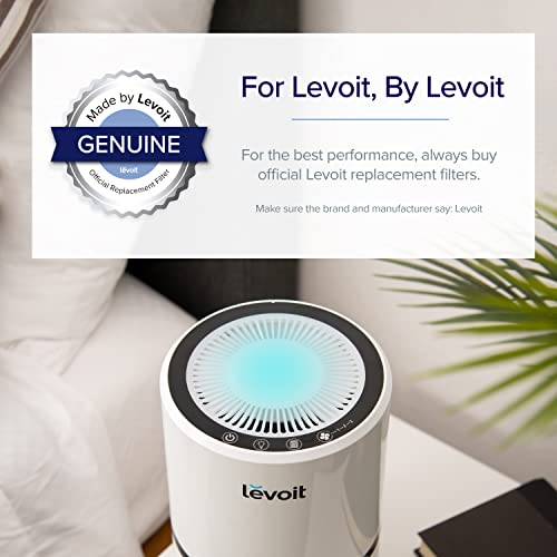 LEVOIT LV-H132 - Filtro de repuesto de purificador de aire, juego de filtro auténtico HEPA H13 y filtro de carbón activo, LV-H132-RF (juego de 2 unidades)