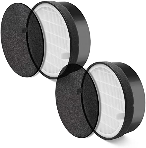 LEVOIT LV-H132 - Filtro de repuesto de purificador de aire, juego de filtro auténtico HEPA H13 y filtro de carbón activo, LV-H132-RF (juego de 2 unidades)