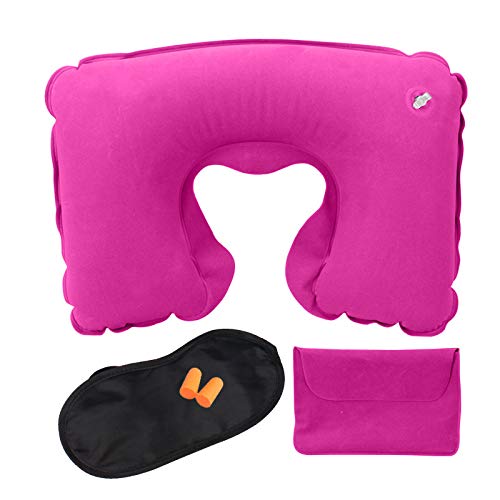 LHLHM Almohada Almohada En Forma De U Almohada Inflable De Viaje Al Aire Libre Cuello En Forma De U Avión Portátil Cuidado Del Cuello Viaje Tres Almohada De Almohada De Cuello