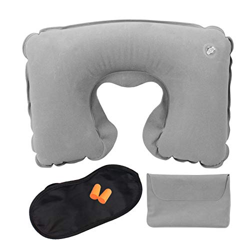 LHLHM Almohada Almohada En Forma De U Almohada Inflable De Viaje Al Aire Libre Cuello En Forma De U Avión Portátil Cuidado Del Cuello Viaje Tres Almohada De Almohada De Cuello