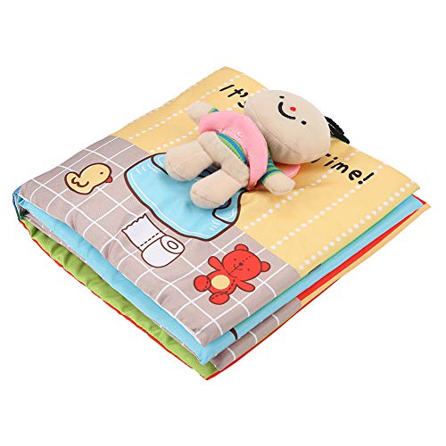 Libros de tela para bebés, libros de tela suave y no tóxica para niños pequeños desarrollo cognitivo temprano libro educativo para juguetes de regalo(Libro de paños de tocador)