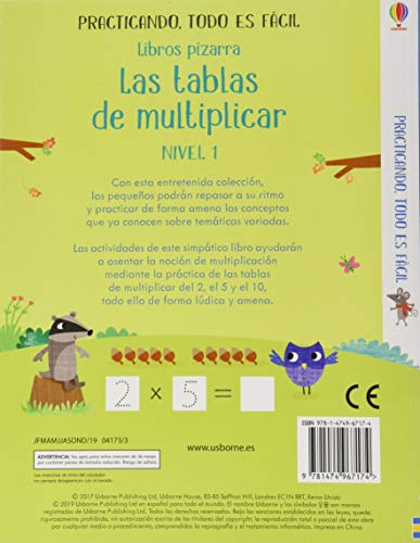 Libros pizarra - Las tablas de multiplicar NIVEL 1 (Practicando, todo es fácil - Libros pizarra)