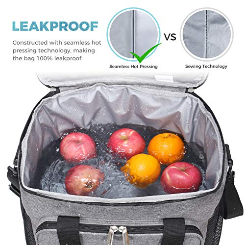 Lifewit 24L(40can) Nevera Flexible Bolsa de Compra Reutilizable Bolsa Isotermica Grande Nevera Portatil para Bebidas, Bolsa Térmica Comida Portas Alimentos para Playa, Picnic, Camping, Barbacoa
