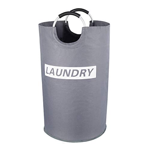 Lifewit Cesto de Ropa Grande Cesto de Ropa Plegable Cesto de Lavado Plegable de Tela Oxford Duradera, Gris