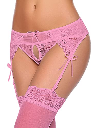 Liguero de liga de encaje sexy para mujer para medias hasta el muslo Liguero de Encaje Mujer